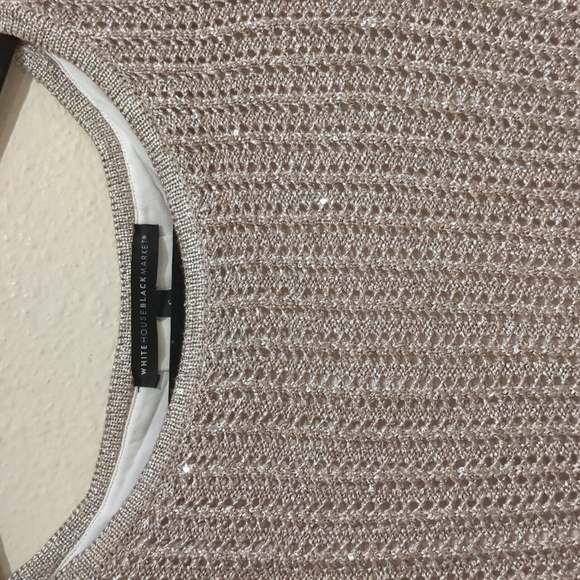 White House Black Market Metallic Blouse Size Small - Picture 2 of 7